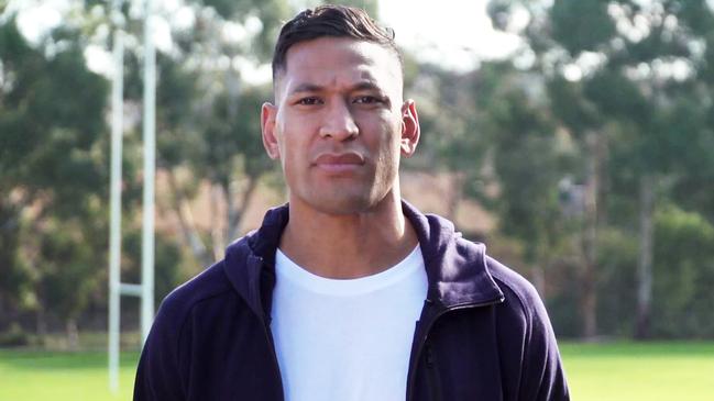 Israel Folau asks for donations to fund his legal fees in a Youtube video.