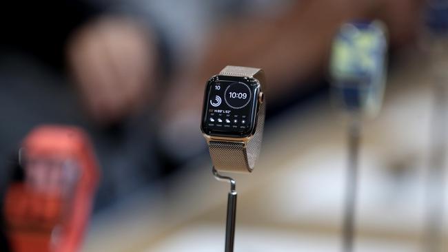 The new Apple Watch Series 5 is displayed at the launch. Picture; AFP.