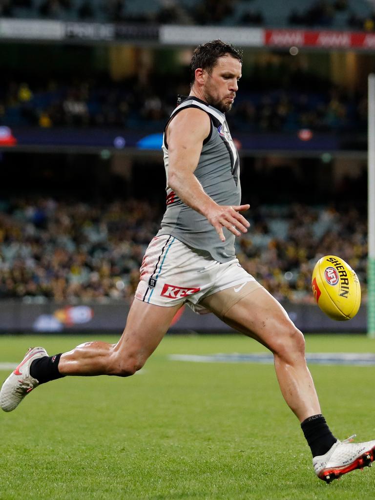 Travis Boak’s last match was in round 13 against Richmond. Picture: Dylan Burns/AFL Photos via Getty Images