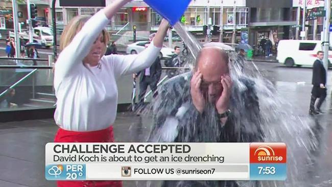 Kochie takes on the ice challenge