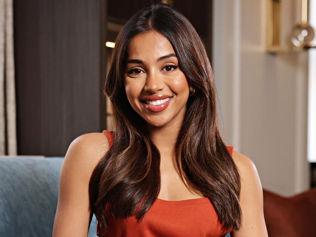 DAILY TELEGRAPH JULY 11, 2023. ON HOLD. SPEAK TO PIC DESK BEFORE USE., , Miss Universe Australia/author/podcaster Maria Thattil at the The Langham in Millers Point. Picture: Adam Yip