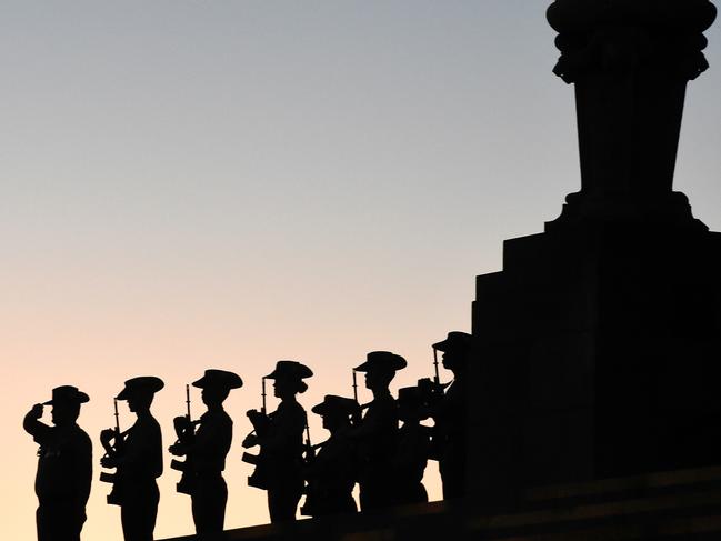 2016 Anzac Day Dawn service at the Shine of Remembrance, Melbourne. Picture: Nicole Garmston