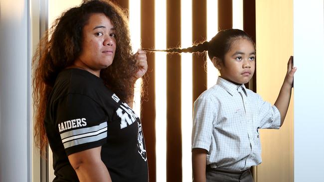 Wendy and Cyrus, whose hair has not been cut since birth.