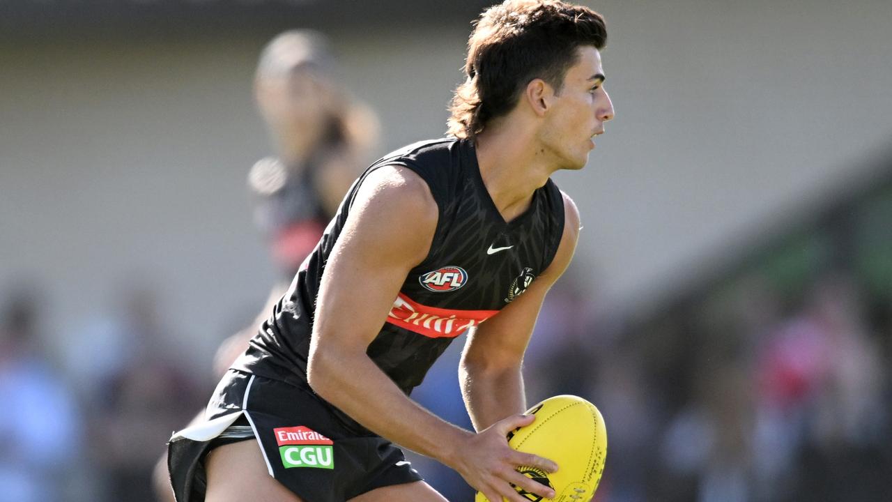 Nick Daicos looked like a veteran while in the midfield. Picture: Getty Images