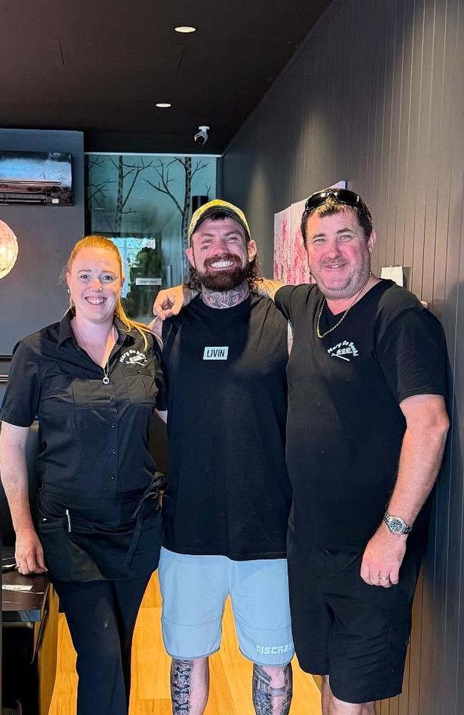 Kristy and Robert Lesslie with TikTok sensation Jimmy Judge (middle)