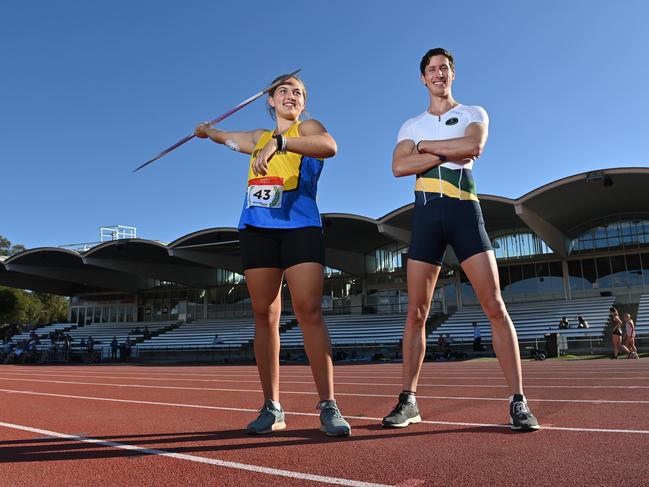 24/2/21. The 2021 Athletics SA Track and Field Championships are being Live Steamed on Friday night through until Sunday - Athletes Salumi Robberts a javelin thrower from Western Athletics club and Liam Moss a Sprinter from Pembroke Athletics Club will be competing this weekend.Picture: Keryn Stevens