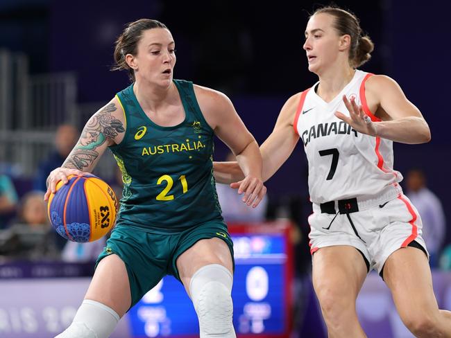 Australia’s Women's 3x3 basketball hopes were dispatched by Canada. (Photo by Buda Mendes/Getty Images)