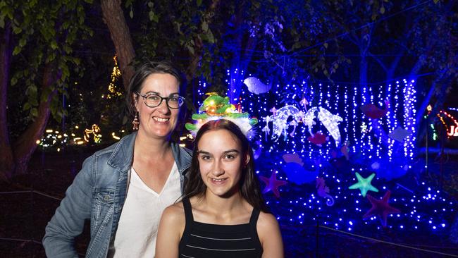 Pat Thomas and daughter Zoe Thomas at Toowoomba's Christmas Wonderland in Queens Park, Saturday, December 7, 2024. Picture: Kevin Farmer