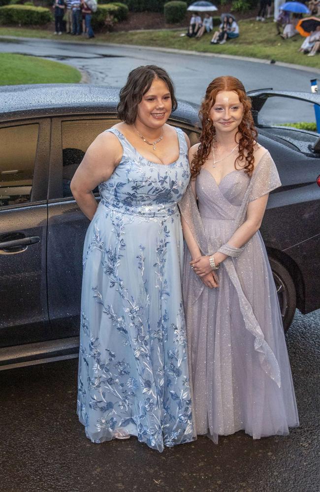 Kearra Connor and Imogen Maguire. Highfields State Secondary College Year 12 Formal. Wednesday 13th November, 2024. Picture: Nev Madsen.