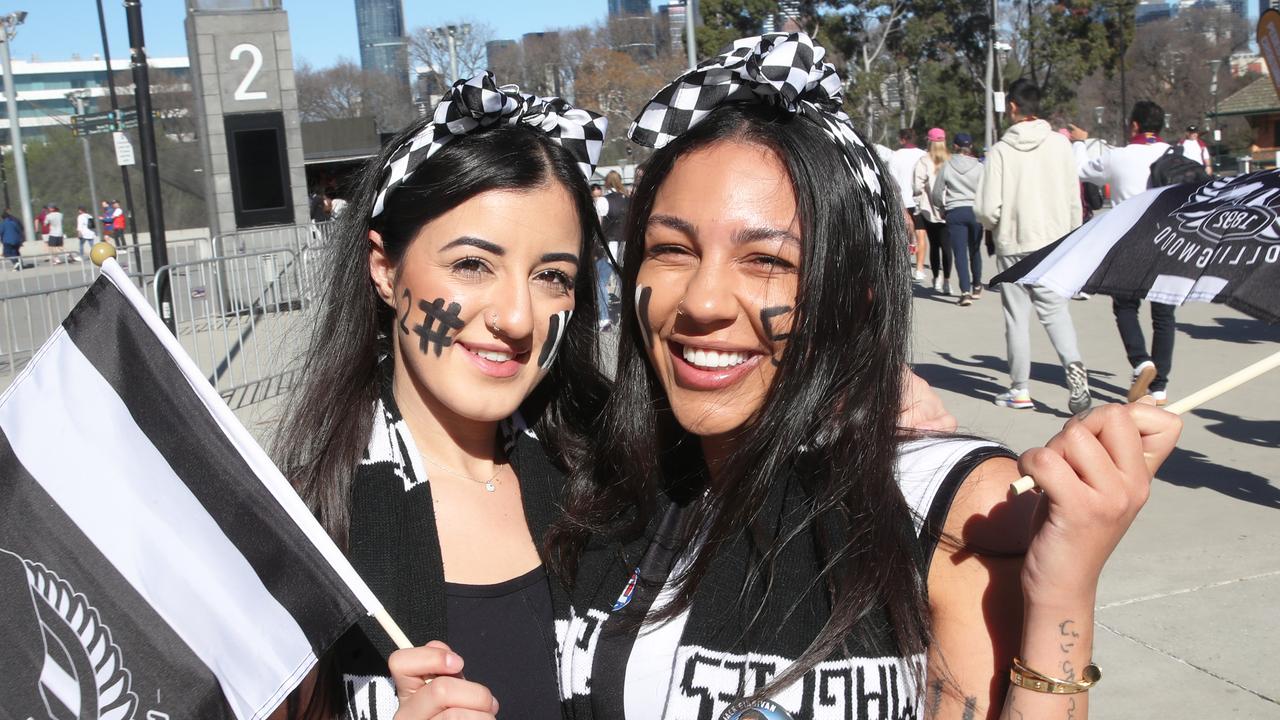 Some 100,000 fans are expected to attend the Brisbane Lions-Collingwood Magpies battle at the MCG on Saturday for the AFL Grand Final. Picture: NCA NewsWire / David Crosling