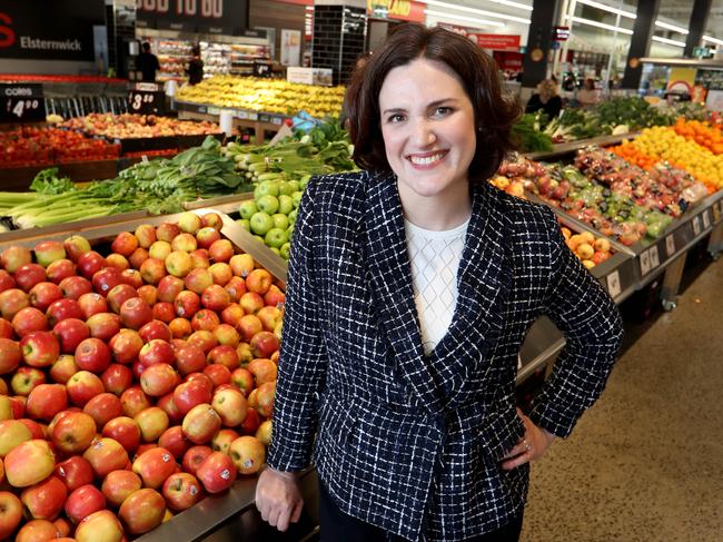 6/03/2020  Coles CFO Leah Weckert  at the Coles Elsternwick store in Melbourne.Picture: David Geraghty / The Australian.