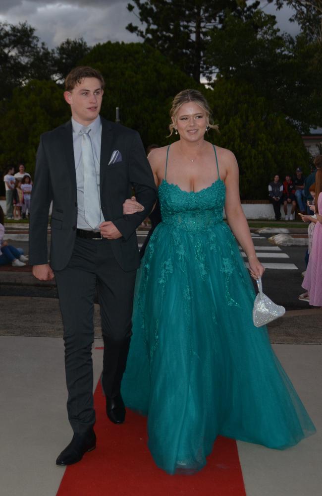 Bailey Timmins and Abby Hammond at Assumption College year 12 formal on April 22. Photo: Jessica Klein