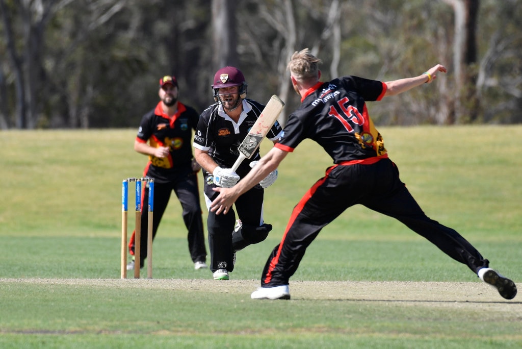 Dan Wilson bats for George Banks Umbrellas against Liebke Lions in Darling Downs Bush Bash League (DDBBL) round five T20 cricket at Highfields Sport Park, Sunday, October 20, 2019. Picture: Kevin Farmer