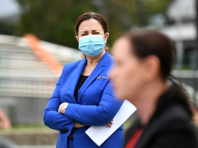 Queensland Premier Annastacia Palaszczuk and Health Minister Yvette D'Ath have warned of the dire ramifications of a case entering the state from NSW. Picture: NCA NewsWire / Dan Peled