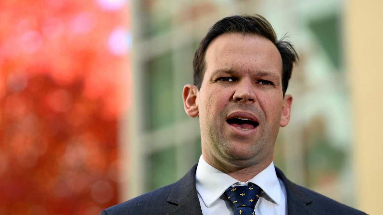 Senator Matt Canavan  has made an impassioned speech at the launch of the "No" campaign for the  same sex marriage vote.AAP Image/Lukas Coch). Picture: LUKAS COCH