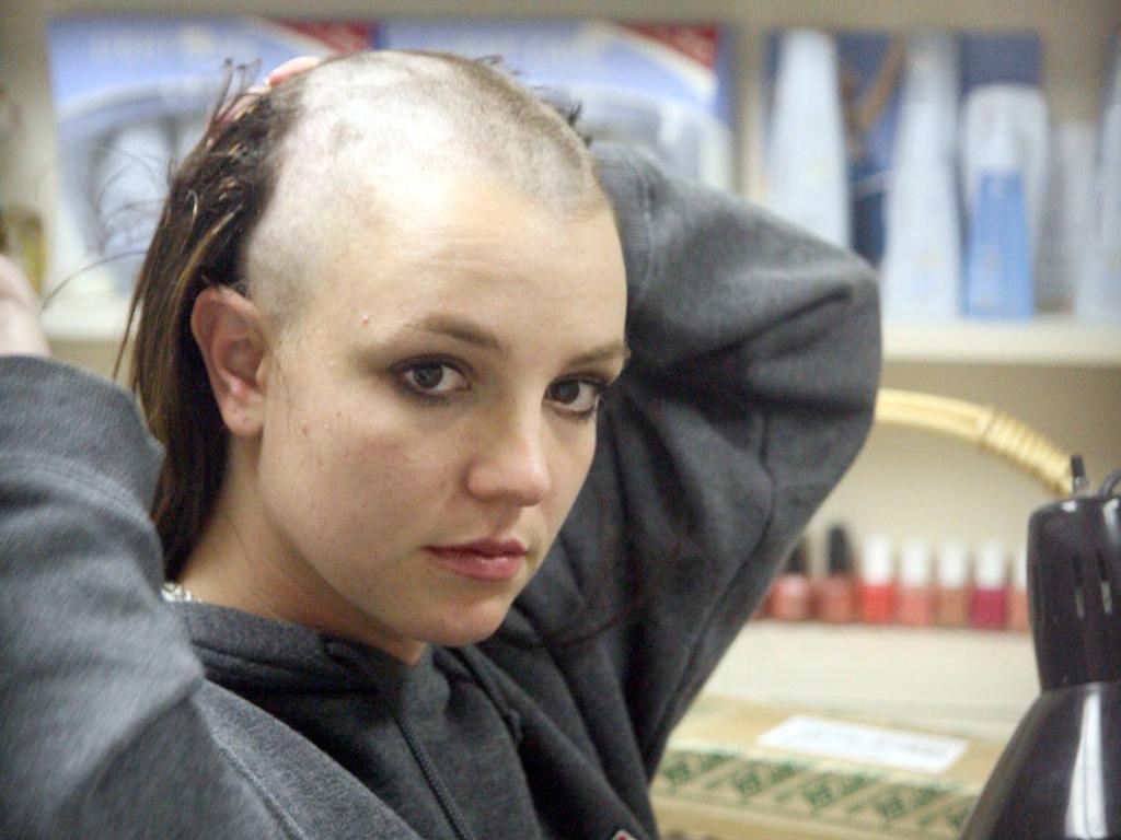 Britney Spears famously shaved her head during a public meltdown. Picture: X17online