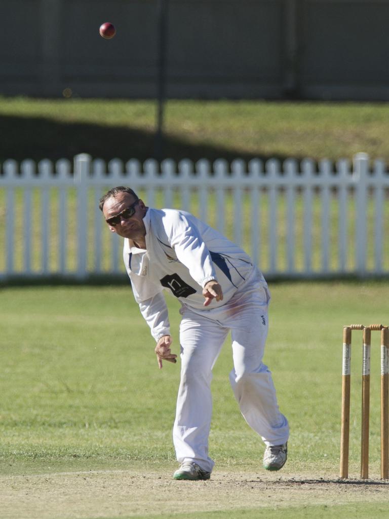 Chris Webster bowls for University.