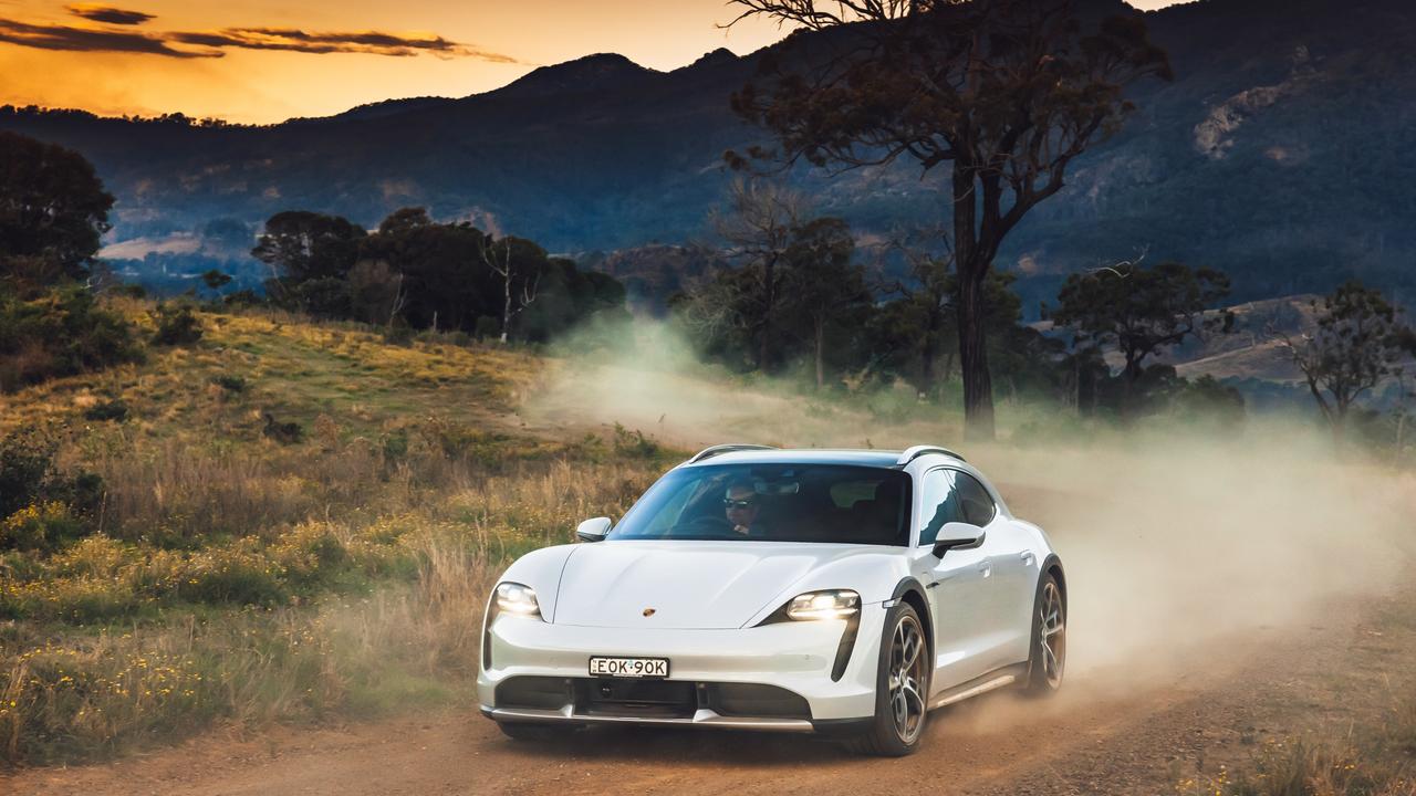 Porsche’s Taycan Cross Turismo is designed for light off-roading.