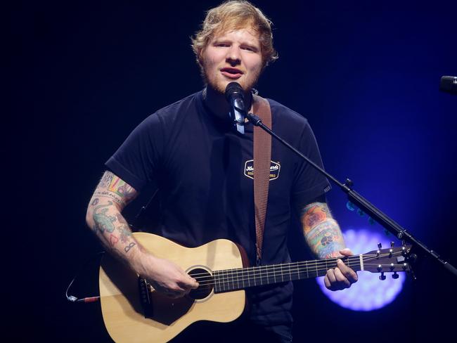 Ed Sheeran played the Sydney Opera House last year, 13 years after seeing Missy Higgins’ concert there. Picture: Jonathan Ng