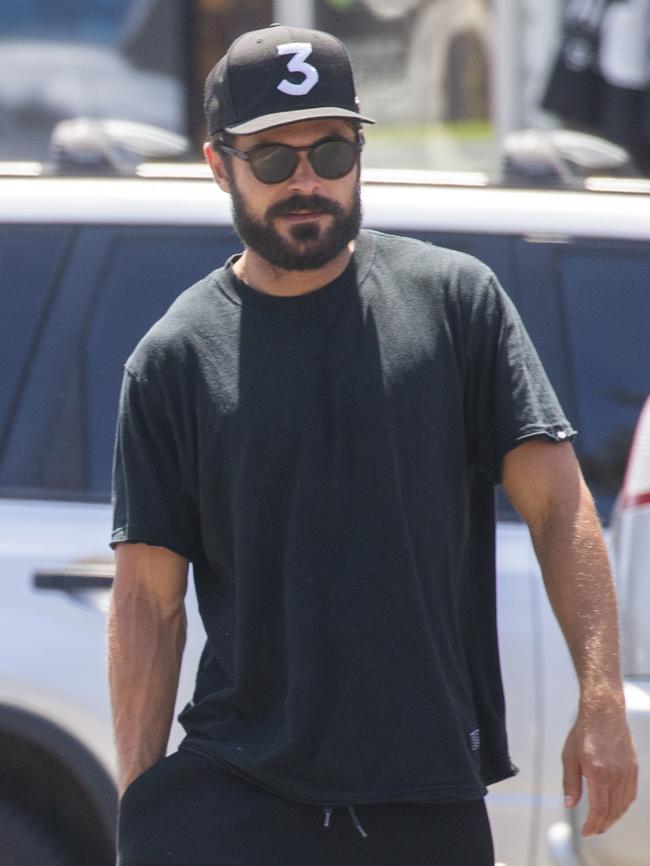 Efron hired out Palace Cinemas in Byron Bay on Sunday. Picture: Media Mode