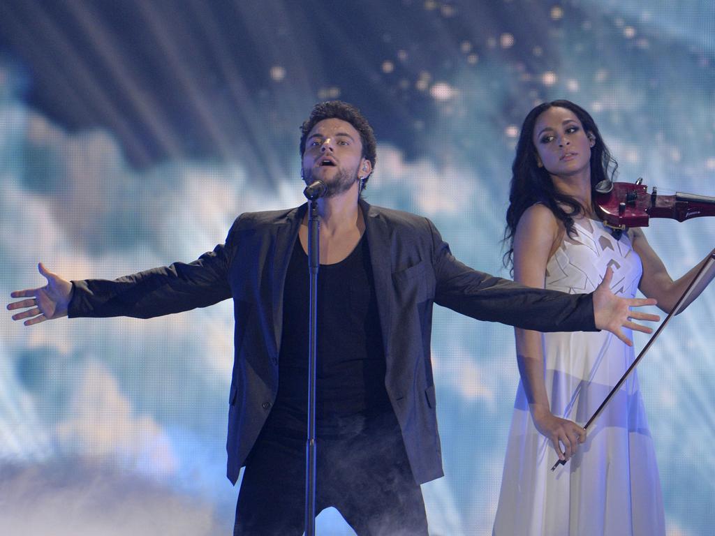 Belarus’s Uzari and Maimuna perform the song ‘Time’, during the first semifinal of the Eurovision Song Contest in Austria’s capital Vienna, Tuesday, May 19, 2015. Picture: AP