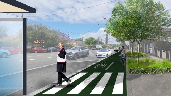 The proposed cycleway on Maroubra Rd. Photo: Randwick Council