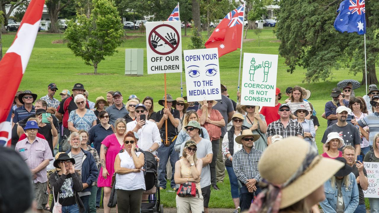 Covid Protest: Anti-vaccine Mandate Rally Draws Hundreds To Toowoomba’s 