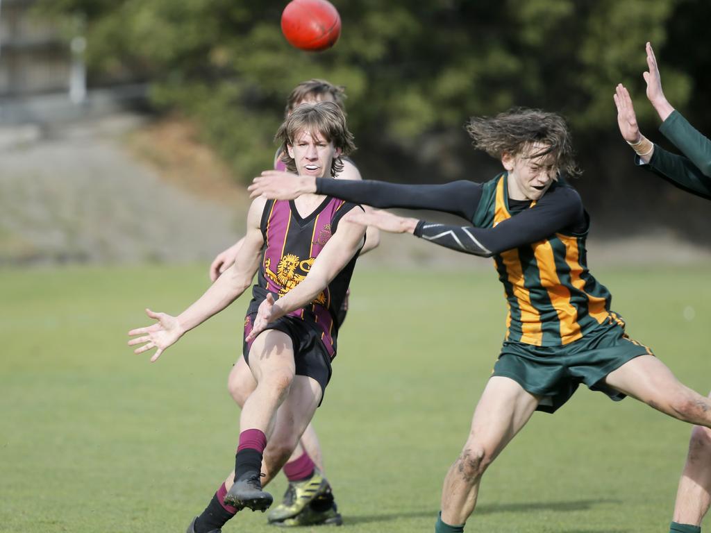 Hutchins 2nd XVIII versus St Patricks in the Sports Association of Independent Schools Australian Rules grand final. Picture. PATRICK GEE