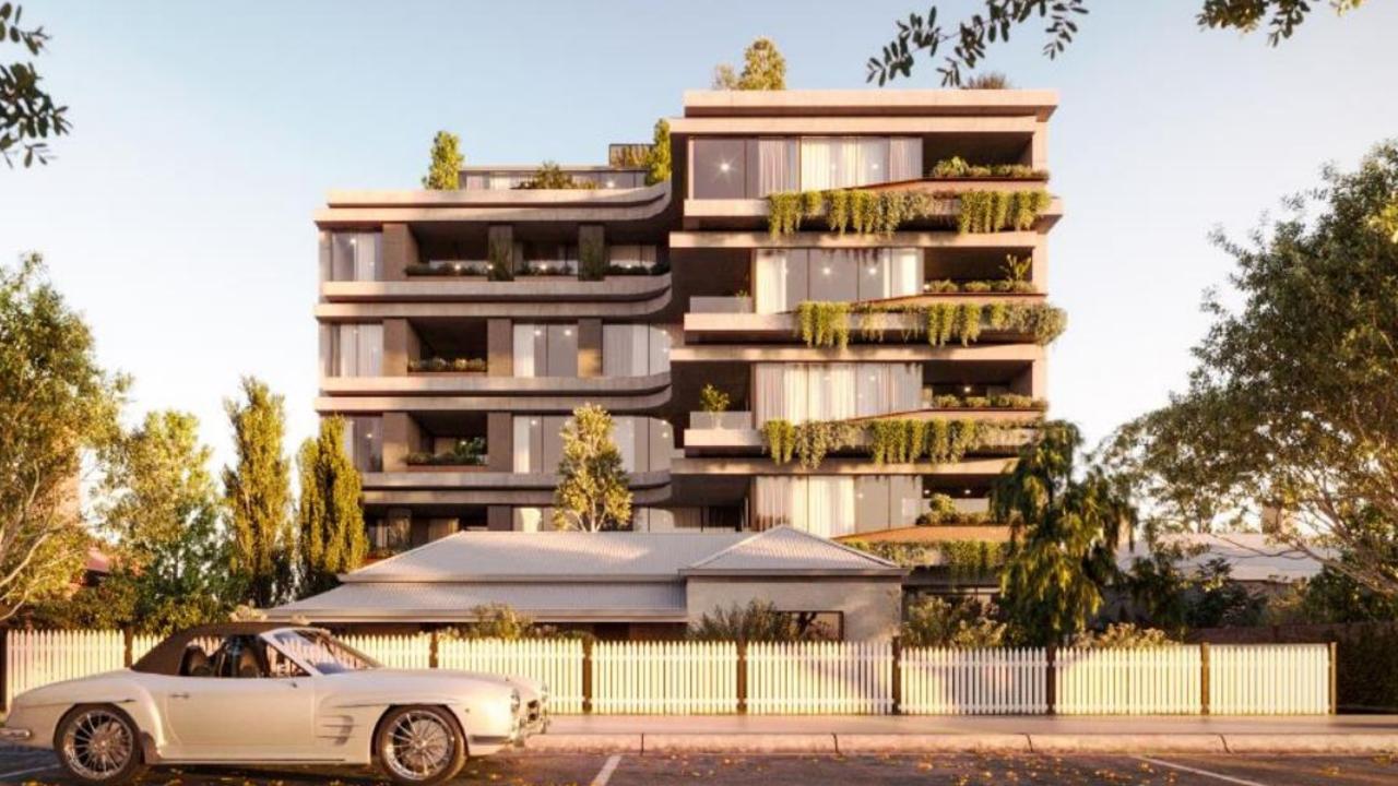 Render of the proposed residential development at 1 Little Ryrie St, Geelong.