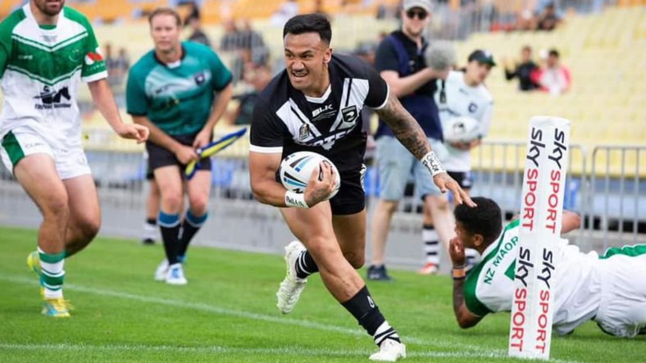 Sam Fa’apito in action for the New Zealand Residents rugby league team.