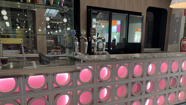 The new Peninsula Hotel’s bar featuring breeze blocks. Picture: Paula Thompson