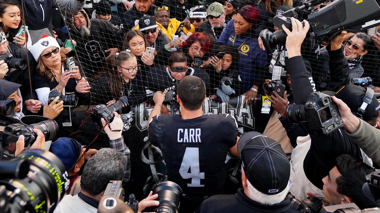 NFL 2019: Oakland Coliseum crowd boo Derek Carr during Raiders vs ...