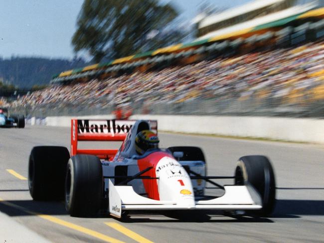 Motor car racing - Australian Formula One Grand Prix, Adelaide, Nov 1992. McLaren-Honda driver Ayrton Senna. (Pic by unidentified staff photographer)