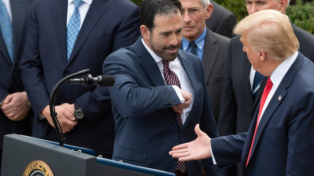 It is difficult to stop the handshake. Picture: Jim Watson/AFP