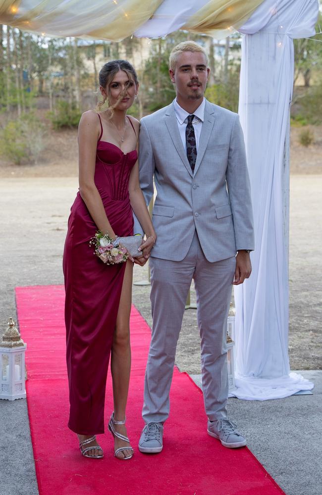 Kiarna Braddick and Bali Pamenter arrive at the Gympie State High School formal 2023. November 16, 2023. Picture: Christine Schindler