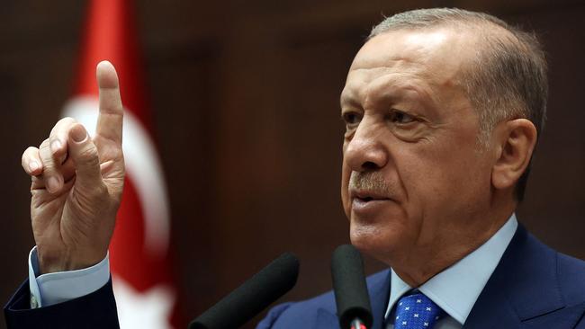 Turkey's President Recep Tayyip Erdogan has played hardball over Sweden’s bid to join NATO. Picture: AFP