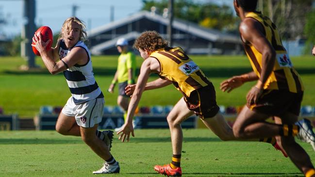 Port Douglas's Jack Shanahan. AFL Cairns: Manunda Hawks v Port Douglas Crocs at Cazalys Stadium. Picture: Nuno Avendano