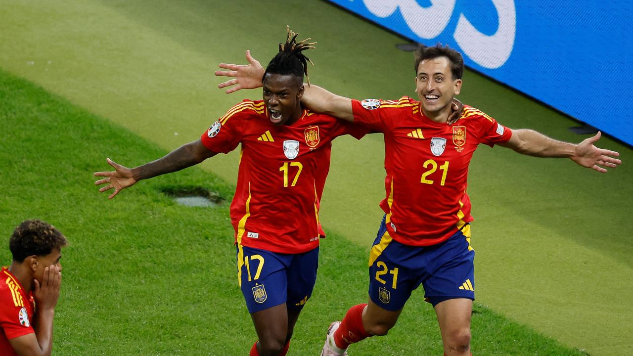 Mikel Oyarzabal celebrates. Photo by Odd ANDERSEN / AFP.