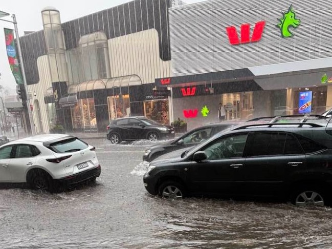 Flooding in Double Bay on Sunday. Picture: Darling Point Community Group/Facebook