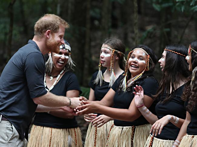 The Duke of Sussex won the hearts of locals on Fraser Island. Picture: Annette Dew