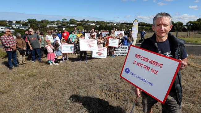 Spokesman for the Save Cypress Lane group Mark Mathews (right) said negative impacts to residents and the environment was “guaranteed” if a sale goes ahead. Picture: Mike Dugdale