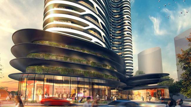 Cienna development, an 88 storey/40 storey two-tower development once planned for Southport