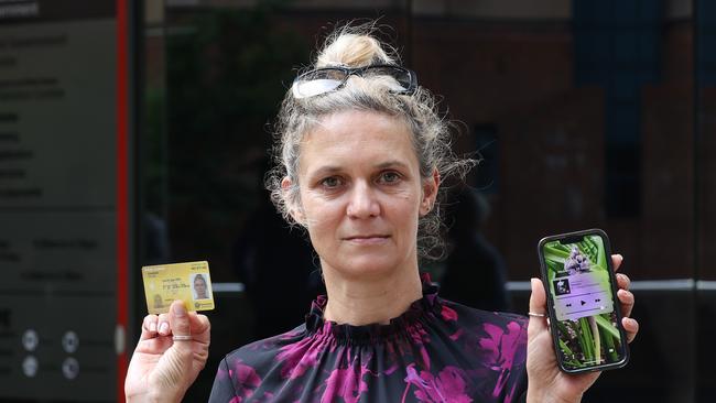 Zella Njuhovic at the QLD Department of Transport to get a new licence after the Optus data hack, Brisbane. Picture: Liam Kidston