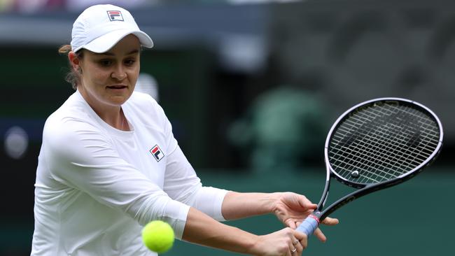 Ash Barty with her trademark slice backhand Picture: Getty Images