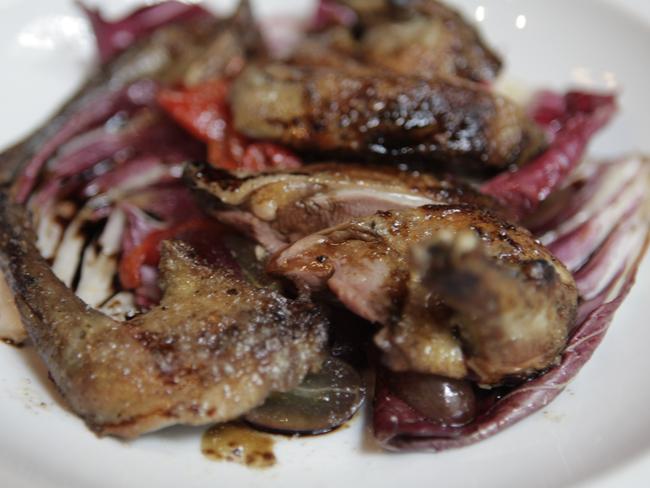 Pigeon dish at Perry’s Rockpool Restaurant which closes on Saturday.