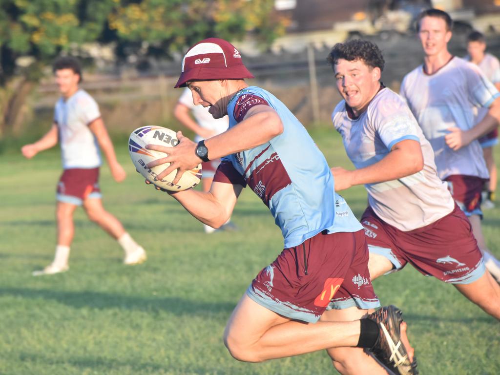 CQ Capras under-19 squad at a pre-season training session at Kettle Park, Rockhampton, on December 18, 2024.