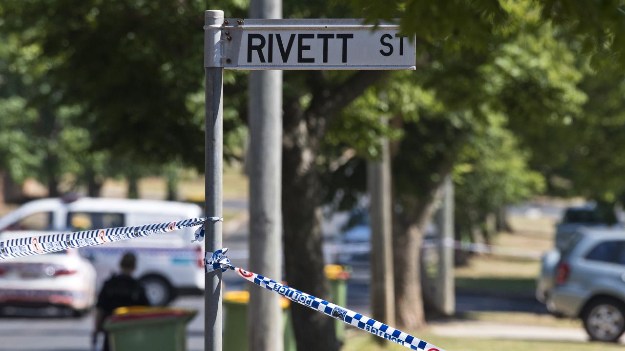 Police and fire investigators at the South Toowoomba crime scene on December 16, 2019. Picture: Kevin Farmer