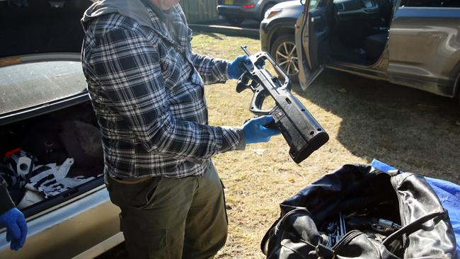 Criminals most commonly surrender weapons in abandoned cars.