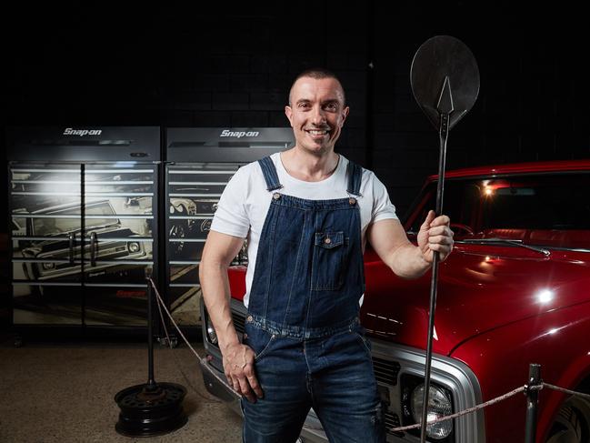 Stelio Birbas poses for a picture at Pizza Meccanica in Bowden, Friday, Oct. 6, 2017. (AAP Image/MATT LOXTON)