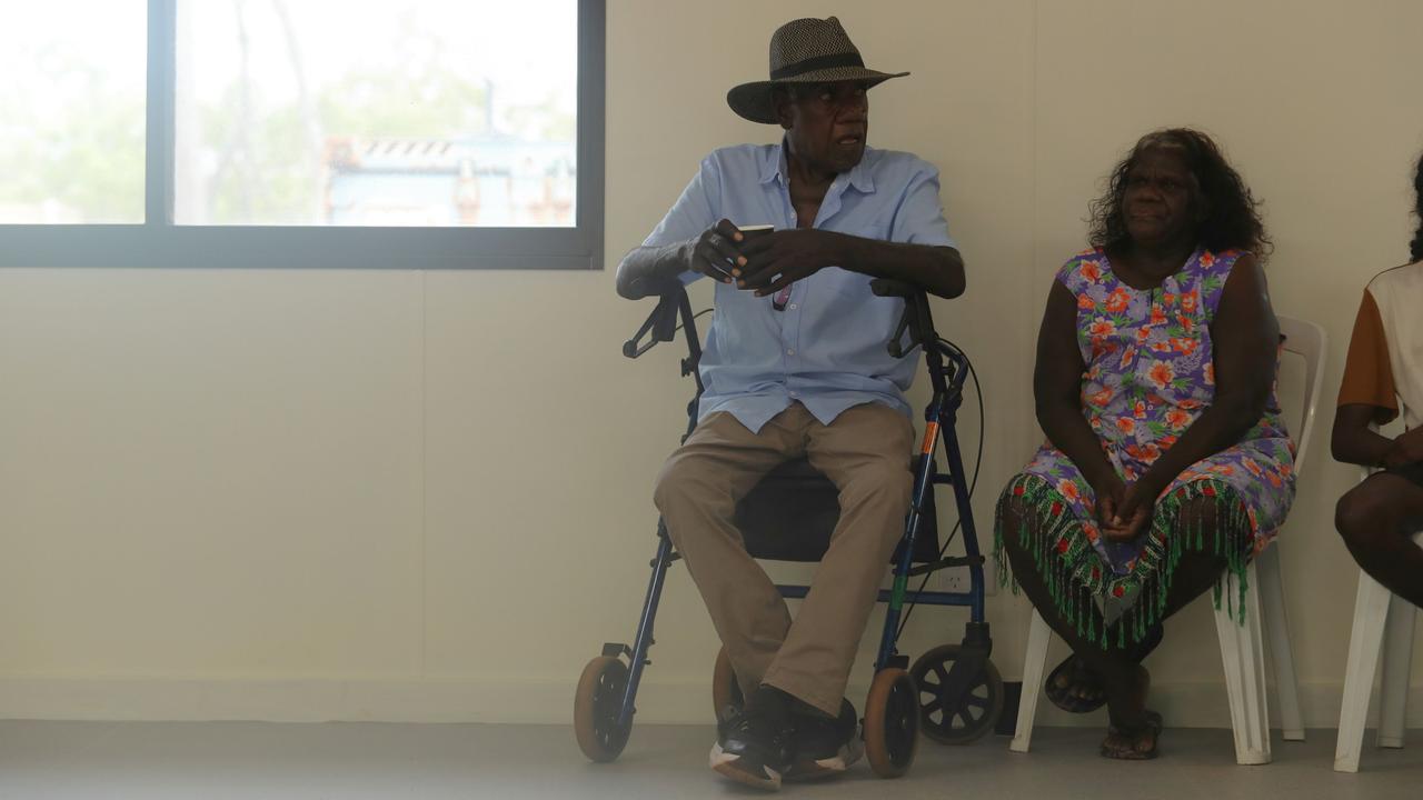 Anindilyakwa Land Council chair Tony Wurramarrba during the site tour of the Anindilyakwa Healing Centre, Groote Eylandt on Friday February 2. Picture: Zizi Averill